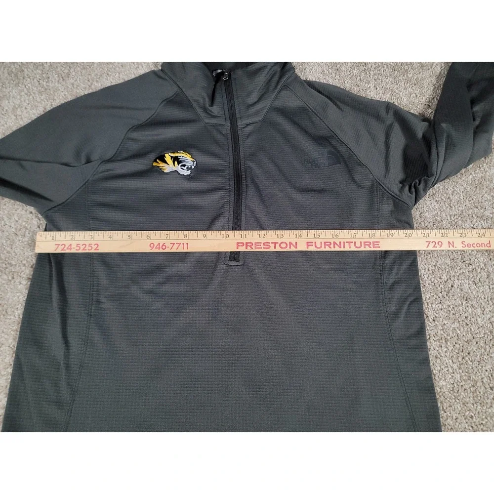 Missouri Tigers Mizzou Jacket Large Gray The North Face 1/4 Zip Mock Thermal Men
